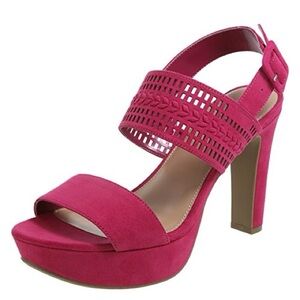 Women’s pink platform heels